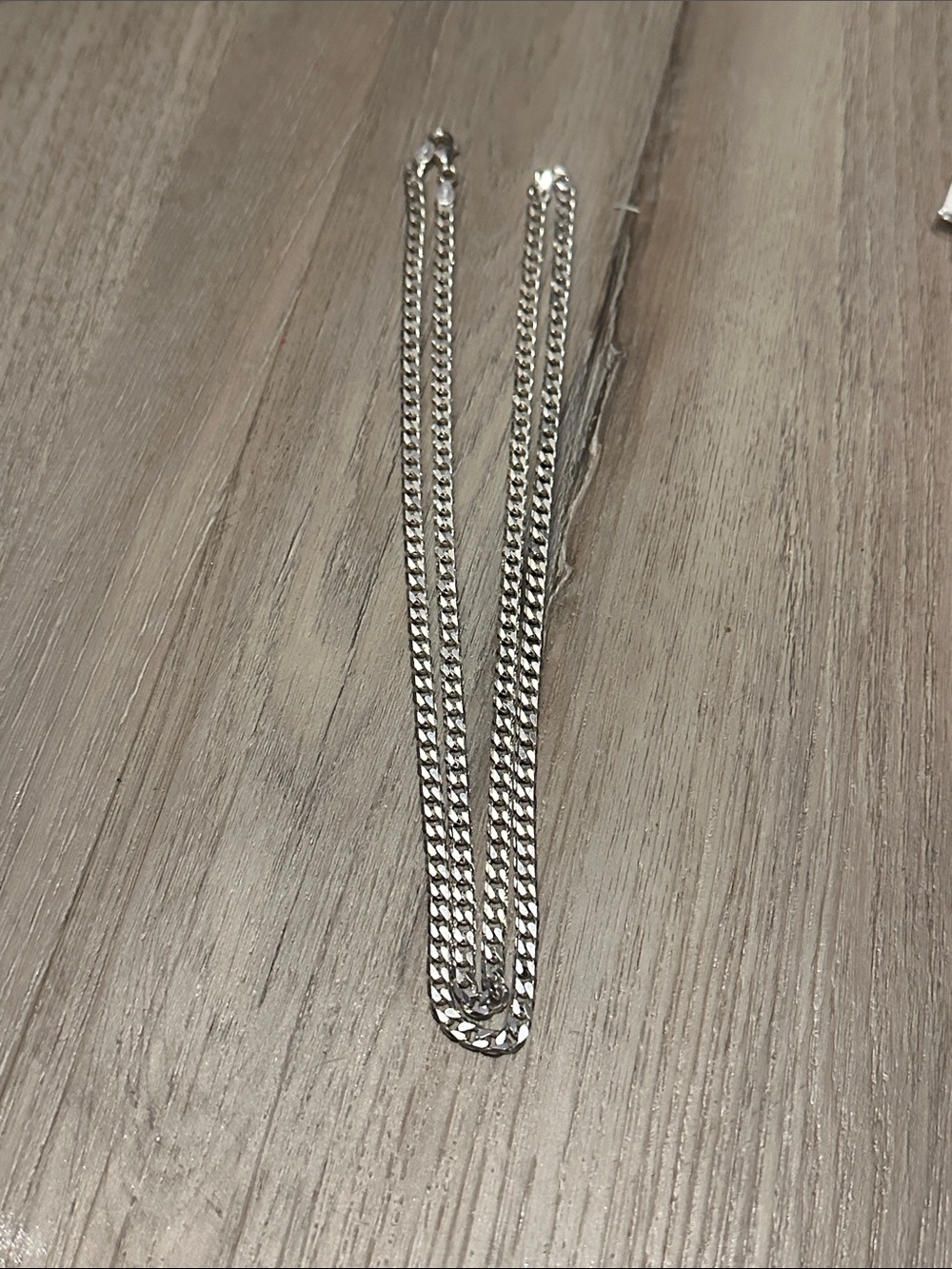 Sterling Silver Curb Chain Necklace - Silver